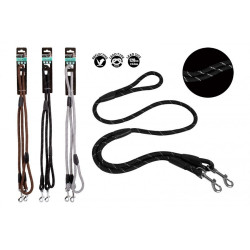 REFLECTIVE ROPE DOUBLE DOG LEAD SC165   