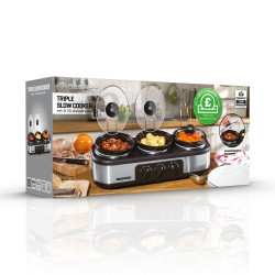 DAEWOO TRIPLE SLOW COOKER SDA1334       