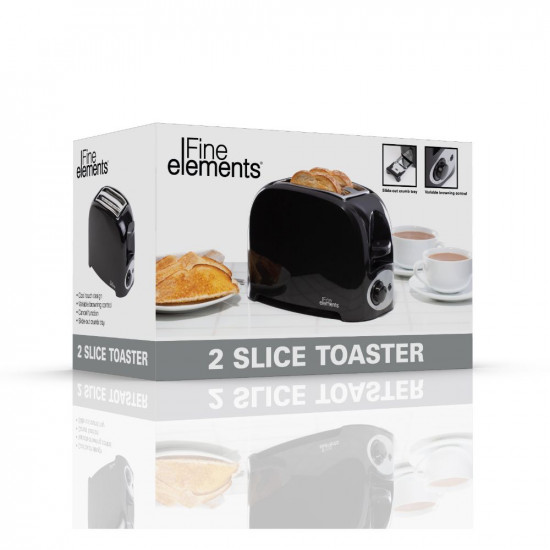 DAEWOO 2 SLICE BLACK TOASTER   SDA1674