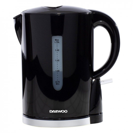 DAEWOO BLACK PLASTIC KETTLE 1.7L