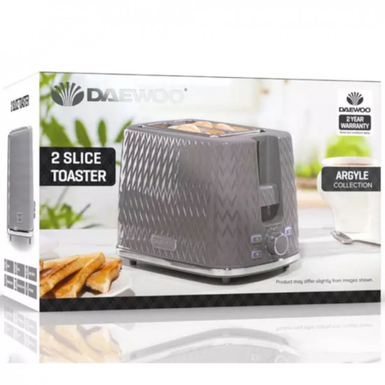 DAEWOO GREY 2SLICE TOSTER SDA1821
