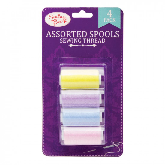SPOOLS ASSORTED SEWING THREAD 4PACK     