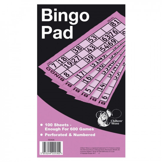 BINGO TICKET PAD   SS543A