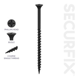 DRYWALL SCREW CSK BK 3.5x50(200)T10358C 