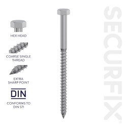 COACH SCREW HEX M10x100(130) T11309C    