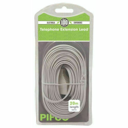 PIFCO TELEPHONE EXTENSION LEAD 20M      