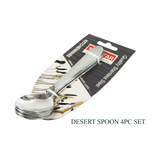 TRI-STAR FANCY DESERT SPOONS  4PC
