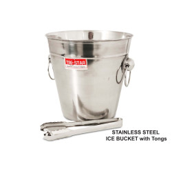 S/S ICE BUCKET W/ RING HANDLE 14CM  TS47