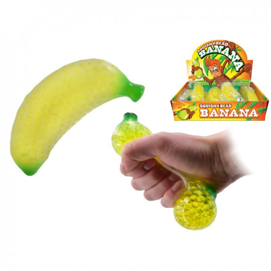 SQUISHY BANANA WITH BEADS  TY1573