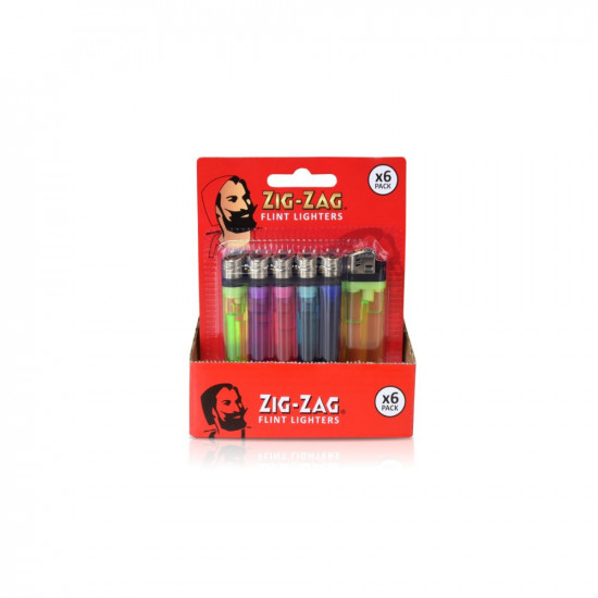 ZIG ZAG FLINT LIGHTERS 6PK