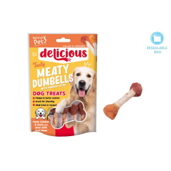 DELICIOUS CHICKEN DUMBELLS DOG TREATS   