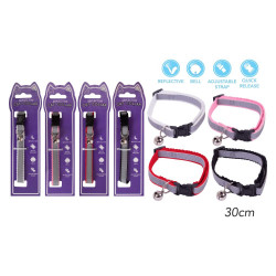 CAT COLLAR W/BELL REFLECTIVE WP712      