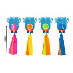 SQUEAKY BALL WITH RIBBON TAIL  WP823    