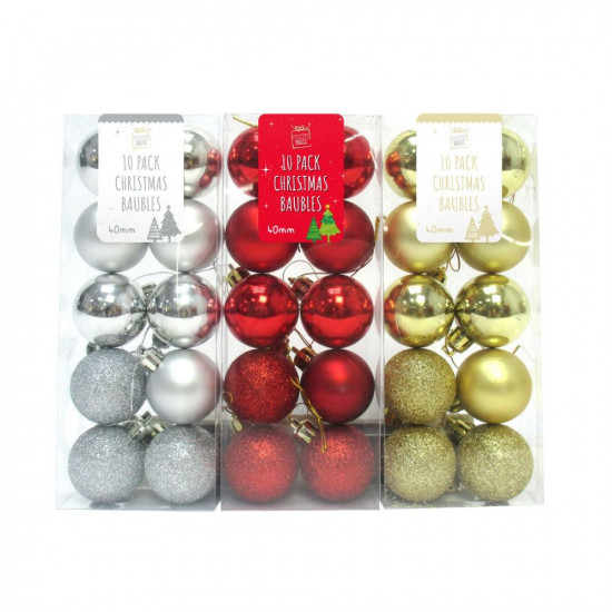 XMAS BAUBLES 10PK  XA0419               