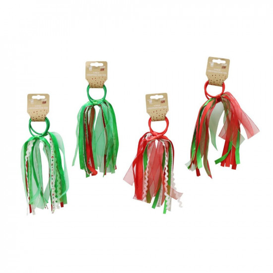 HAIR TIES W/ORGANZA RIBBONS 2PC XA4699  