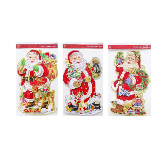 GLITTER DECO 3D SANTA 50CM   XA5208     
