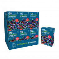 100 LED TIMER LIGHTS M/COLOR XA5879     