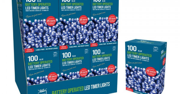 100 LED TIMER LIGHTS BLUE XA5880