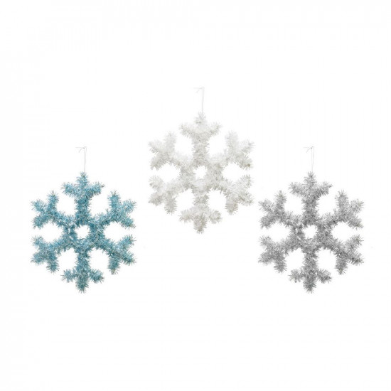 TINSEL SNOWFLAKE 30CM      XA6346       