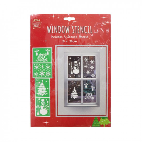 XMAS SNOW STENCIL 4PCS  XA9703          