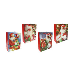 GIFT BAG SANTA MED ASST'D  XB3204       