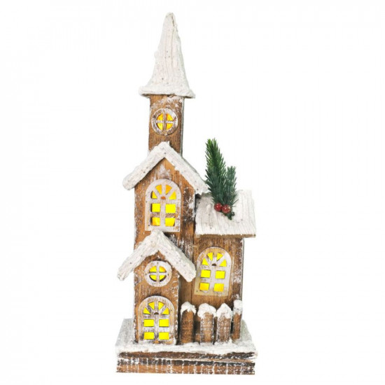 LED SNOW WOOD HOUSE 40CM  XB328         