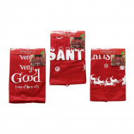 JUMBO FELT SACK RED/WHT PRINT XB4310    