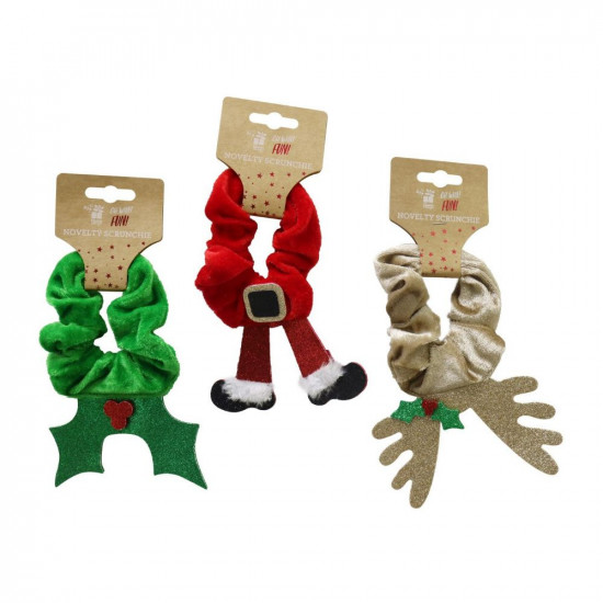 HAIR SCRUNCHIE VELVET GLITTER  XB4418   