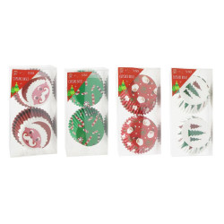 XMAS CUPCAKE WRAPPER 50PC  XB4466       
