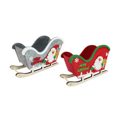 FELT CHRISTMAS SLEIGH 22CM  XB4695      