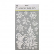 WALL STICKERS WHITE GLITTER   XB4807