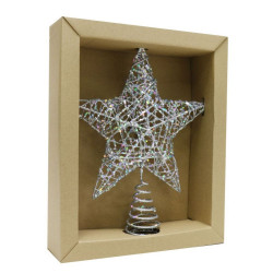 GLITTER STAR TOPPER 30CM SILVER XD0125  