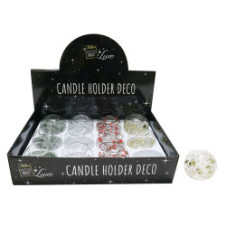 GLASS DECO CANDLE HOLDER  XD1017        