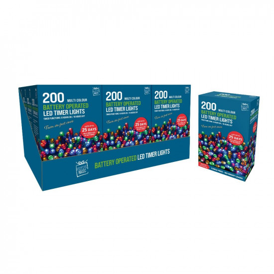 200 LED TIMER LIGHTS M/COLOR XM0044     
