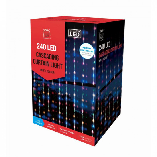 240 LED CASCADING CURTAIN MULTI XM1053  