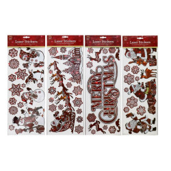 RED FANCY LASER STICKERS 4PC XM1083     