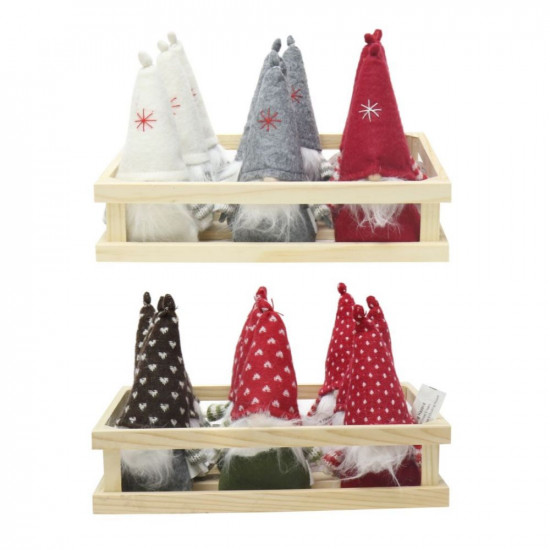 DECO GNOME SANTA 16CM   XM1300          