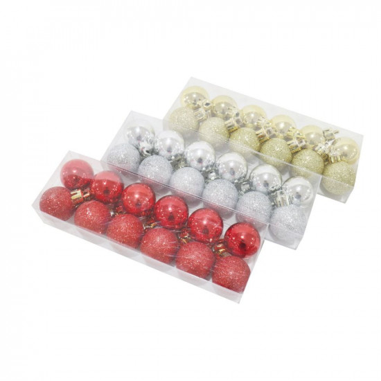 BAUBLES SHINY/GLITTER 12PC XM1450       