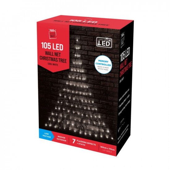 105LED WALL NET XMAS TREE XM1649 WHITE  