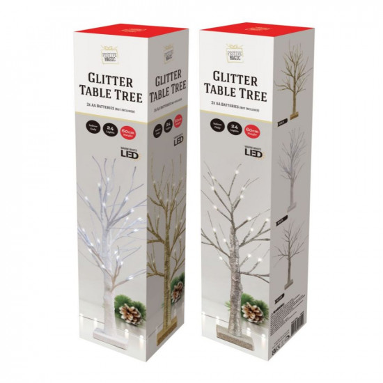 LED GLITTER TABLE TREE 60CM  XM1709     