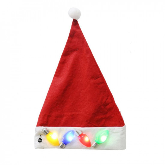 LIGHT UP BULB SANTA HAT  XM2143         
