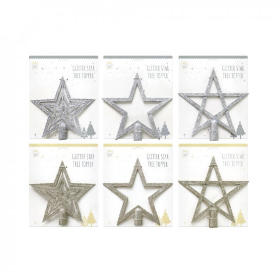 GLITTER STAR TREE TOPPER 18.5CM XM2364  