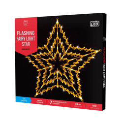 FLASHING FAIRY LIGHT STAR W/WHITE 2419  