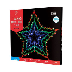 FLASHING FAIRY LIGHT STAR MULTI XM240   