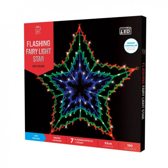 FLASHING FAIRY LIGHT STAR MULTI XM240   