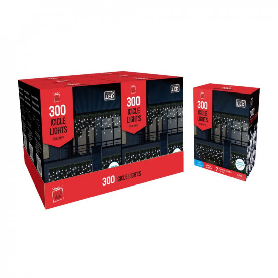 300LED ICICLE LIGHTS WHITE   XM2727     