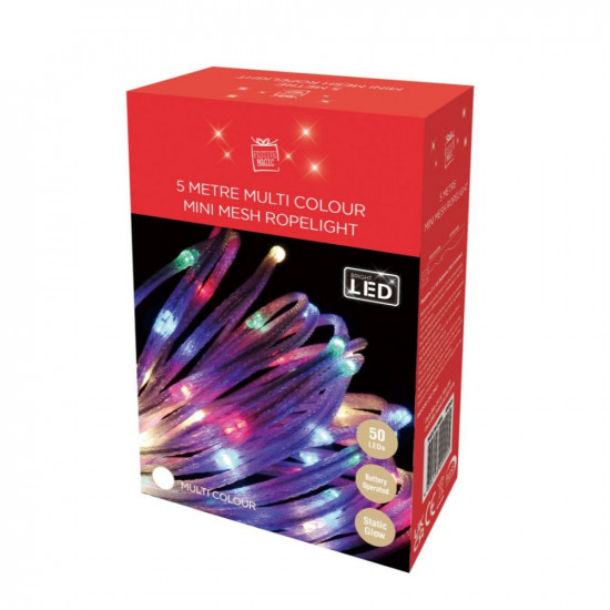 LED MINI MESH ROPELIGHT 5M W/WHITE 3150 