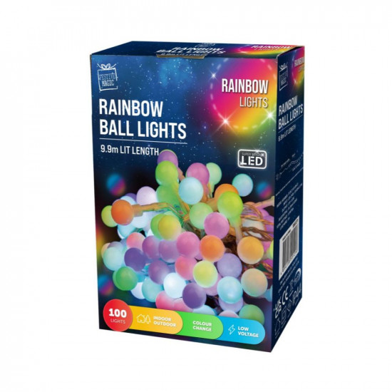 LED BALL LIGHTS 100 RAINBOW   CM3271    