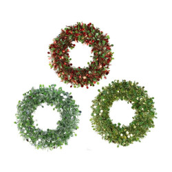 TINSEL WREATH 30CM 2 TONES  XM3343      