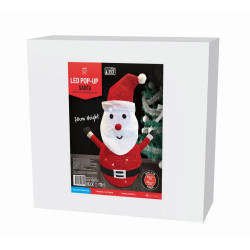 LED POPUP MESH TINSEL SANTA 70CM XM3706 